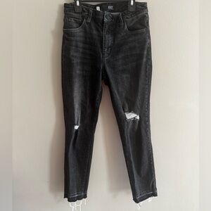 Kut from the Kloth Black Distressed Ankle Jeans “Reese”